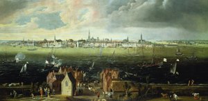 Näkymä Antwerpeniin Schelde-joelta